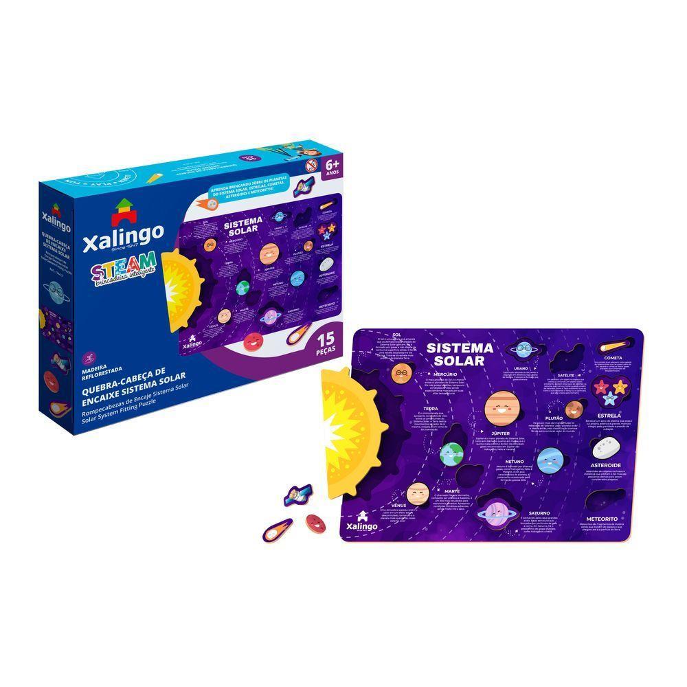 Steam Quebra-cabeça Educativo Encaixe Sistema Solar Xalingo - 1