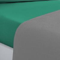 Jogo De Cama Malha Lençol 100% Algodão Gran Moratta 3 Peças Solteiro - Cinza/verde Jade. - 2