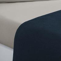 Jogo De Cama Malha Lençol 100% Algodão Gran Moratta 4 Peças Queen - Azul Marinho/palha. - 2