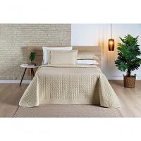 Cobre Leito Madri Percal 200 Fios 100% Algodão King 03 Peças - Caqui - 1