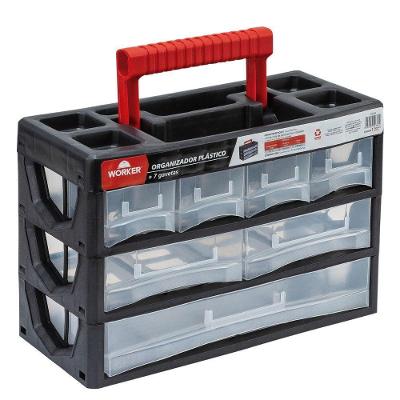 Organizador Plástico 315x140x210mm 7 Gavetas Worker