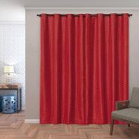 Cortina Blackout Pvc Com Tecido Voil Xadrez 2,80 M X 2,30 M - Vermelho - 3