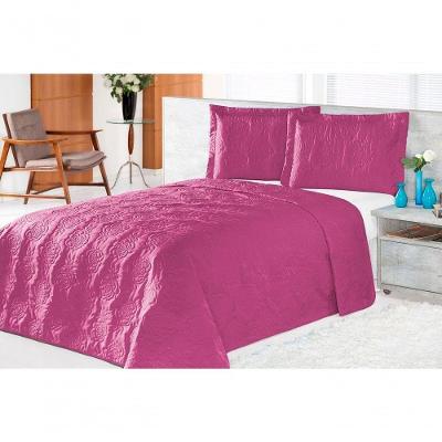 Cobre Leito Pratic Rosas Solteiro 2 Pecas - Pink.