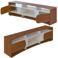 Rack Tv 85 Com 7 Nichos 2 Portas 2 Prateleiras Elegance Cedro / Off White - 7