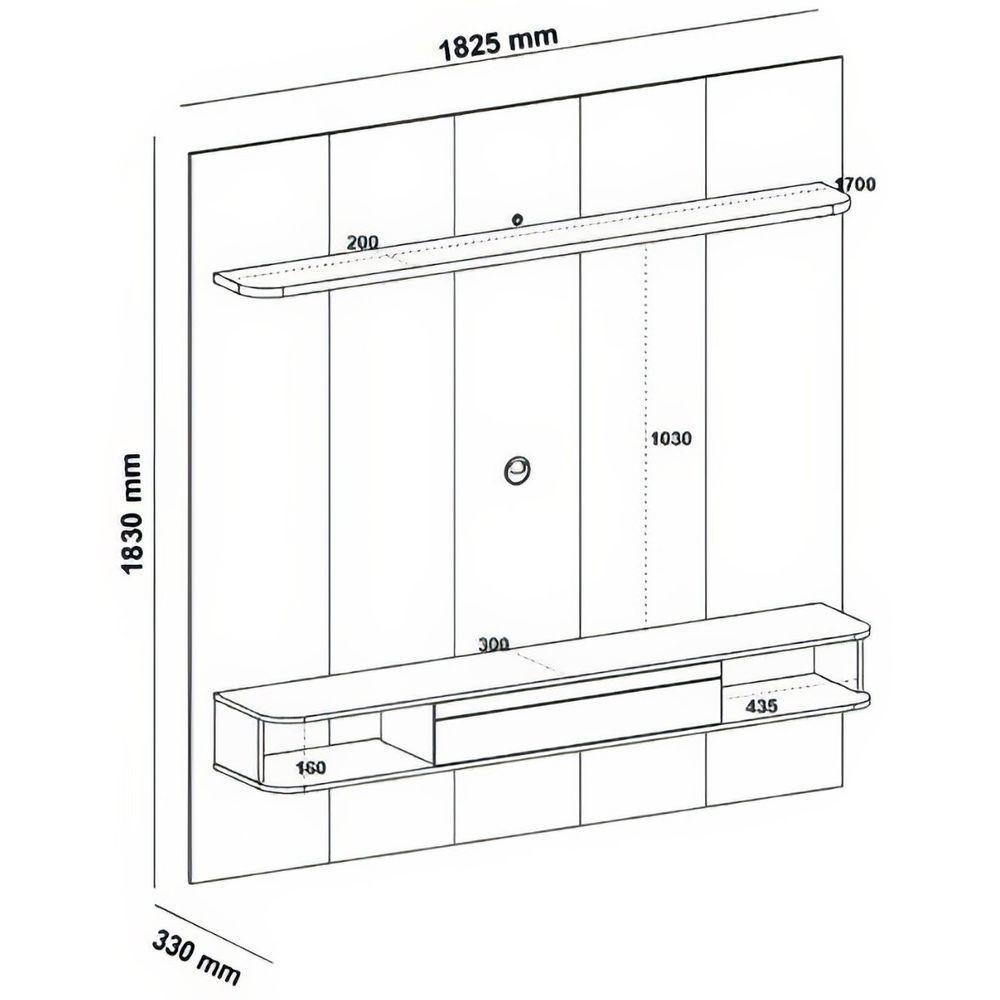 Painel Tv 75 Belluno Cinamomo/off White - 3