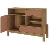 Buffet Aparador Nature Carvalho/ Terracota/ Palha - 3