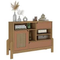 Buffet Aparador Nature Carvalho/ Terracota/ Palha