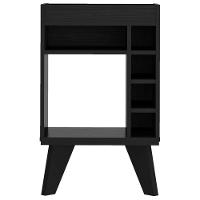 Bar Drink Aparador Com Espelho E Adega Com 6 Nichos Preto - 5