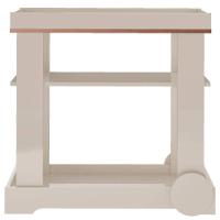 Carrinho Bar Aparador Com Rodas Rosé Off White - 3