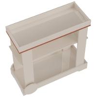 Carrinho Bar Aparador Com Rodas Rosé Off White