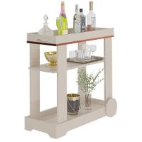 Carrinho Bar Aparador Com Rodas Rosé Off White - 5