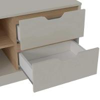 Rack Para Tv Até 65 Michigan Com 2 Gavetas E 4 Nichos Off White/carvalho - 9