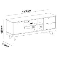 Rack Para Tv Até 65 Michigan Com 2 Gavetas E 4 Nichos Off White/carvalho - 10