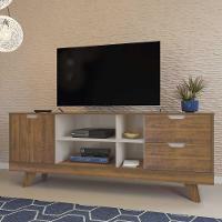 Rack Para Tv Até 65 Michigan Com 2 Gavetas E 4 Nichos Pinho / Off White - 1