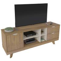 Rack Para Tv Até 65 Michigan Com 2 Gavetas E 4 Nichos Pinho / Off White - 3