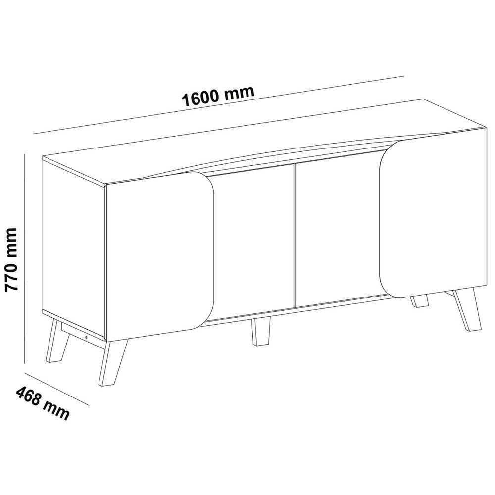 Buffet Aparador Elegance Cedro / Off White - 8