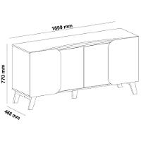 Buffet Aparador Elegance Cedro / Off White - 8