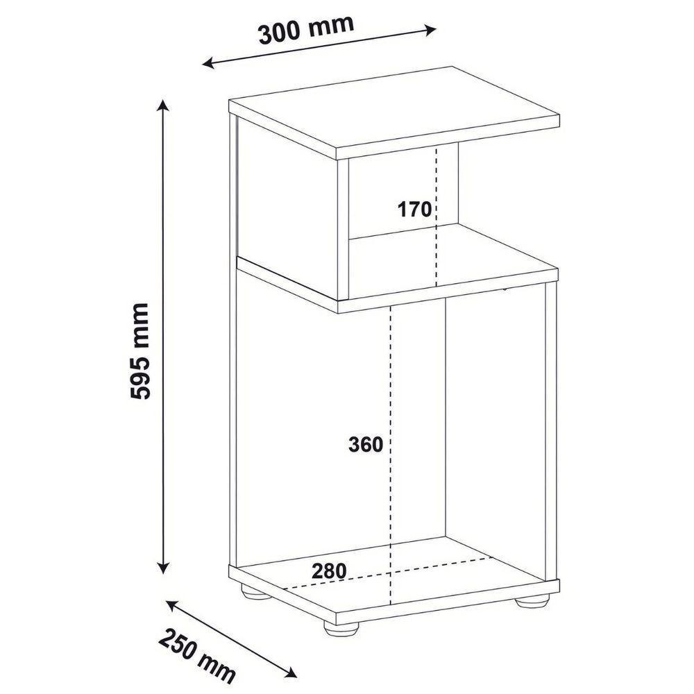 Mesa De Apoio Lateral Com Nichos Toy Pinho - 6