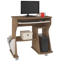 Mesa Para Computador 160 Com 3 Nichos E Porta Revistas Pinho / Off White