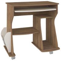 Mesa Para Computador 160 Com 3 Nichos E Porta Revistas Pinho / Off White - 6