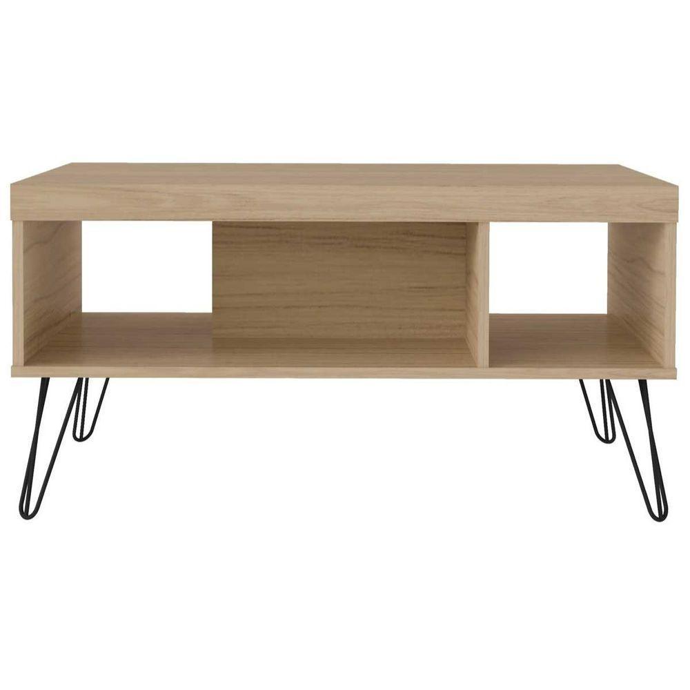 Mesa De Centro Liberty Com 2 Nichos Carvalho - 3