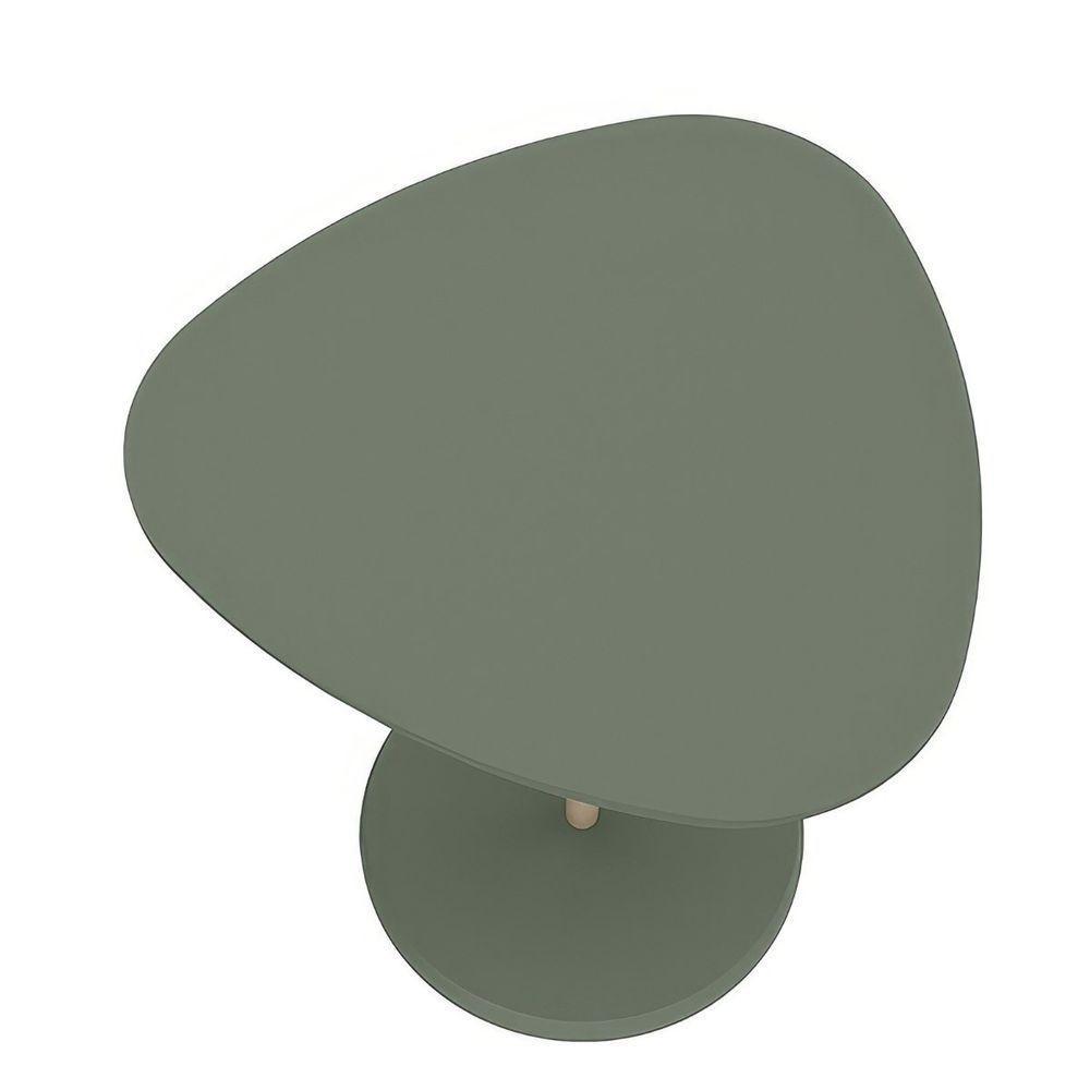 Mesa De Apoio Lateral Oval Bel - 100% Mdf Menta - 3
