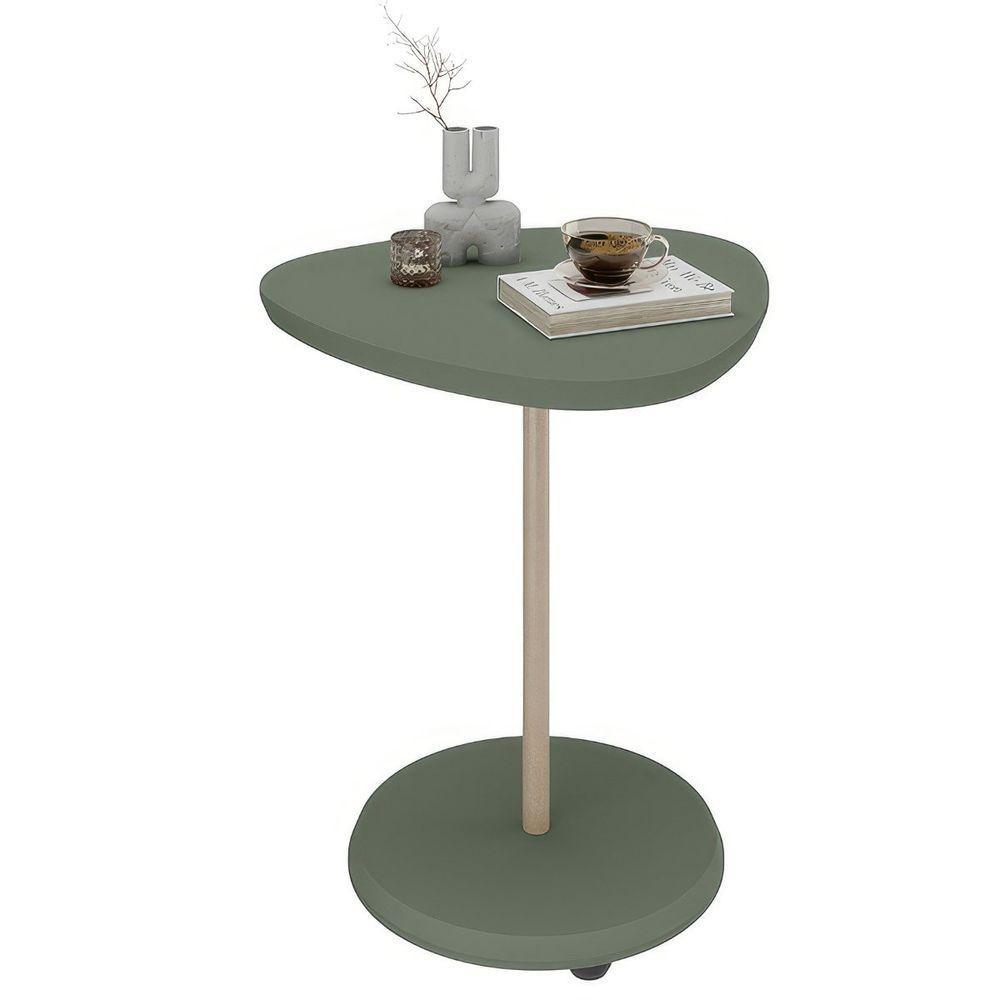 Mesa De Apoio Lateral Oval Bel - 100% Mdf Menta - 5