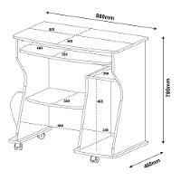 Mesa Para Computador 160 Com 3 Nichos E Porta Revistas Branco - 2