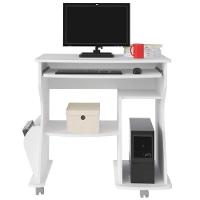 Mesa Para Computador 160 Com 3 Nichos E Porta Revistas Branco - 5