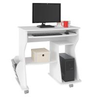 Mesa Para Computador 160 Com 3 Nichos E Porta Revistas Branco - 6