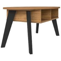 Mesa De Centro Diva 2 Nichos Pinho / Preto - 2