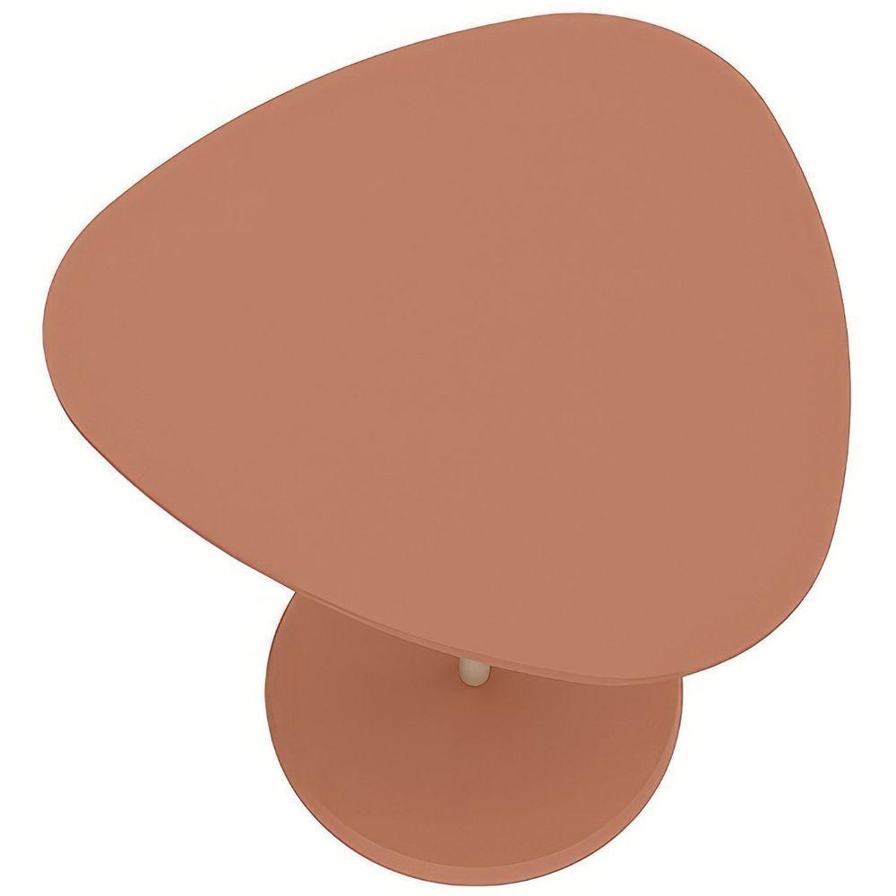 Mesa De Apoio Lateral Oval Bel - 100% Mdf Terracota - 3