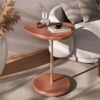 Mesa De Apoio Lateral Oval Bel - 100% Mdf Terracota - 1