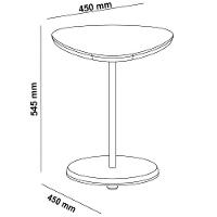 Mesa De Apoio Lateral Oval Bel - 100% Mdf Terracota - 7