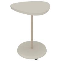 Mesa De Apoio Lateral Oval Bel - 100% Mdf Off White - 5