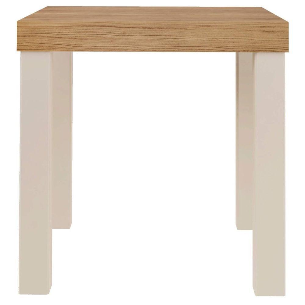 Mesa Quadrada De Apoio Lateral E De Cabeceira Up Carvalho | Off White - 2