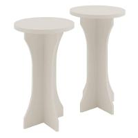 Conjunto Mesas Apoio Lateral Luck Off White - 3
