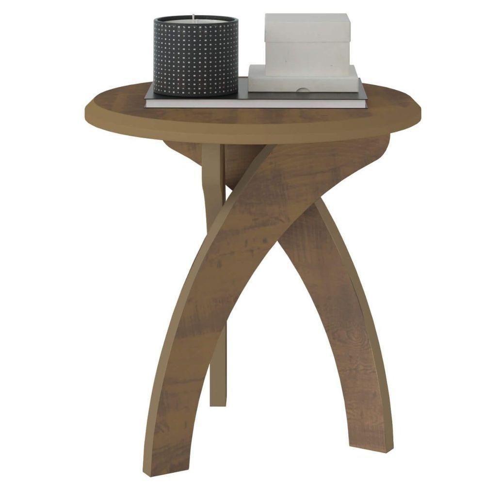 Mesa Redonda De Apoio Lateral E Cabeceira Jade Pinho - 3