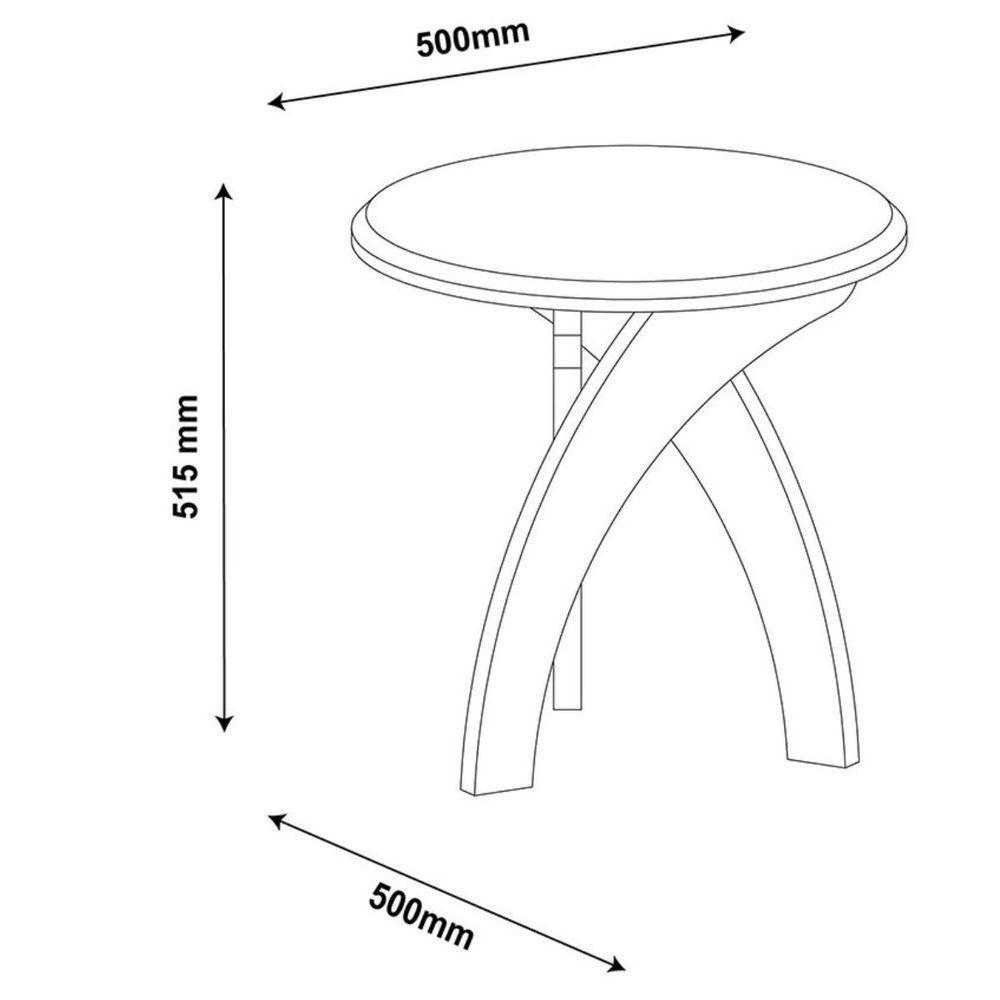 Mesa Redonda De Apoio Lateral E Cabeceira Jade Pinho - 5
