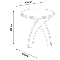 Mesa Redonda De Apoio Lateral E Cabeceira Jade Pinho - 5