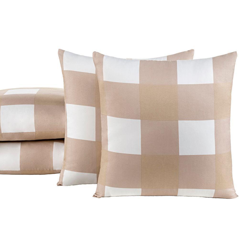 Almofadas Cheias Dolce Vita 04 Peças - Caqui - 2