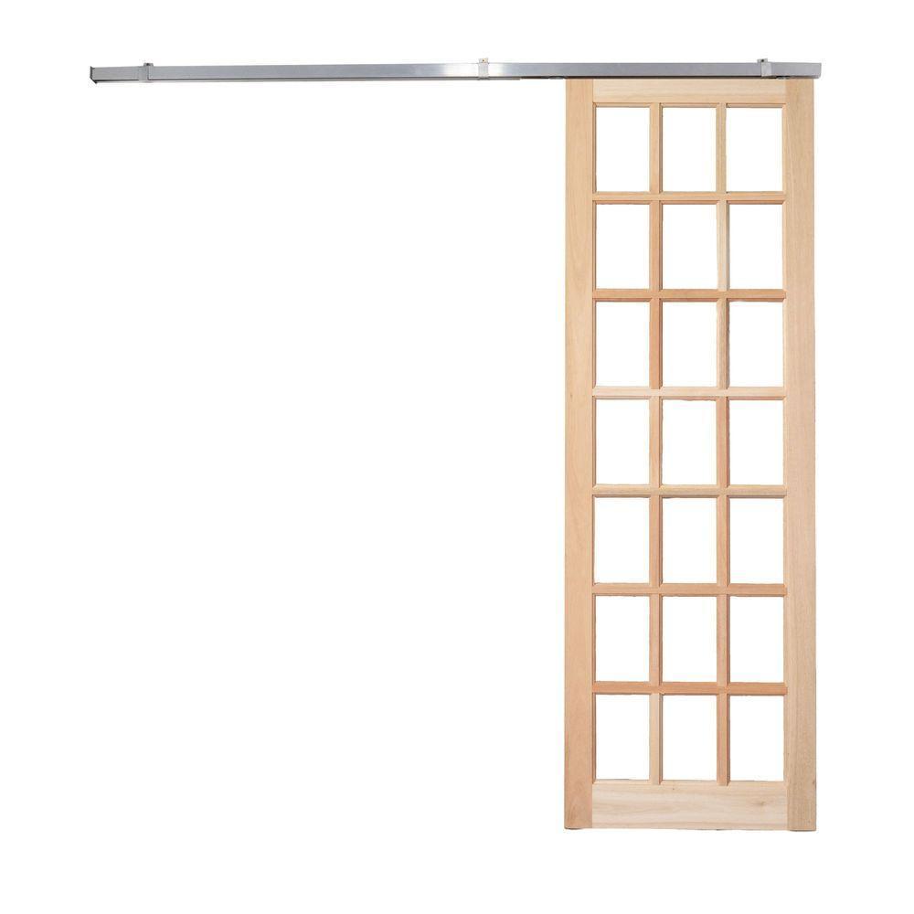 Porta Correr Quadriculada Kit Aluminio 210x82 - 3