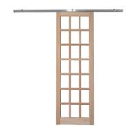 Porta Correr Quadriculada Kit Aluminio 210x82 - 1