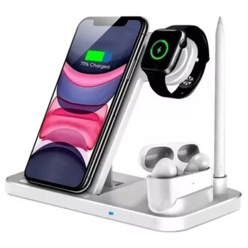 Suporte De Carregador Sem Fio 4 Em 1 Para Iphone, Apple Watch, Airpods Dobrável E Prático - 4