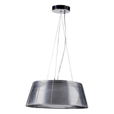 Pendente Oriente 3xe-27- Aramado E Vidro Cor Produto Cromado