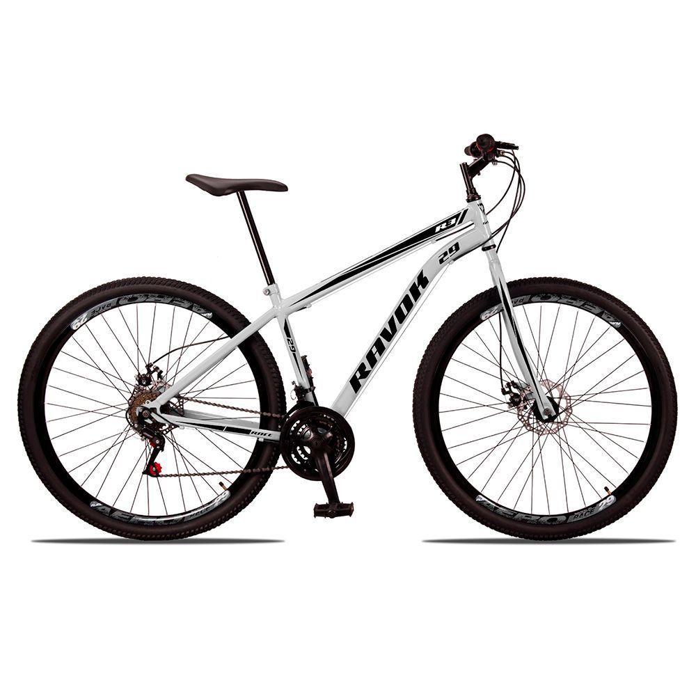 Bicicleta Aro 29 Freio A Disco Traseiro Shimano Aço 21 Velocidades Branco - 1