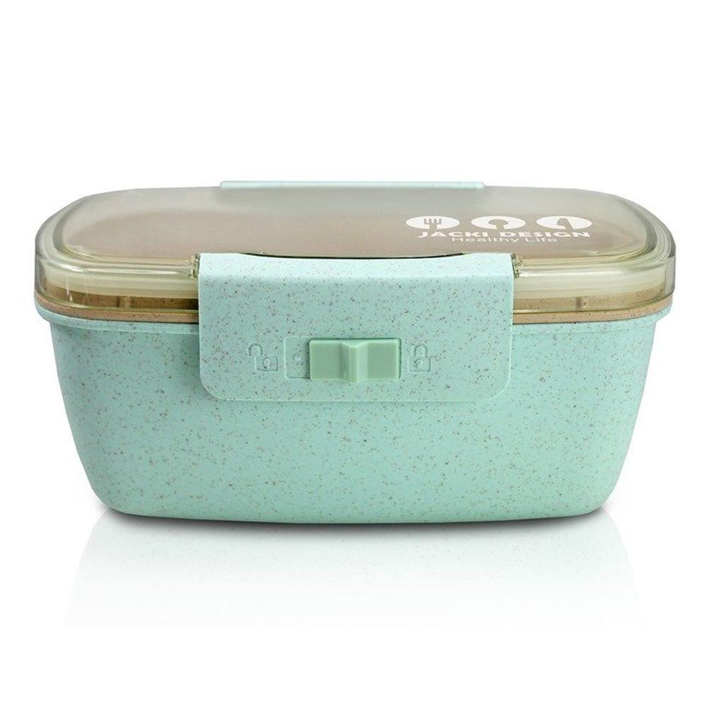 Conjunto Pote Marmita Ecológica 650 Ml Com Copo C- Tampa 300 Ml Verde - 1