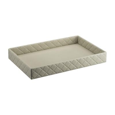 Bandeja Hara Sophia Matelassê Em Couro Ecológico 60x40x8cm Cor:bege