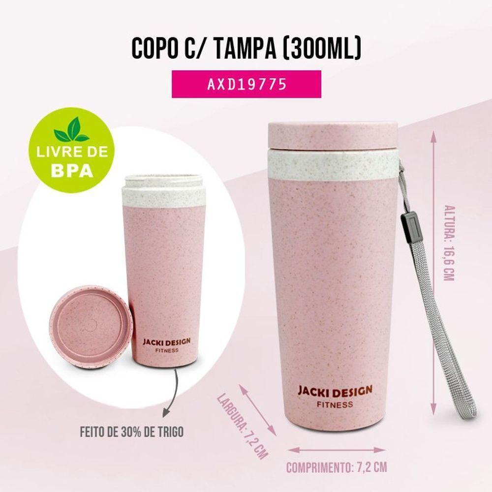 Conjunto Pote Marmita Ecológica 650ml E Copo Com Tampa 300ml Lifestyle Rosa - 4