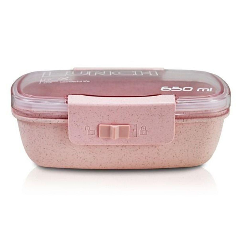 Conjunto Pote Marmita Ecológica 650ml E Copo Com Tampa 300ml Lifestyle Rosa - 6